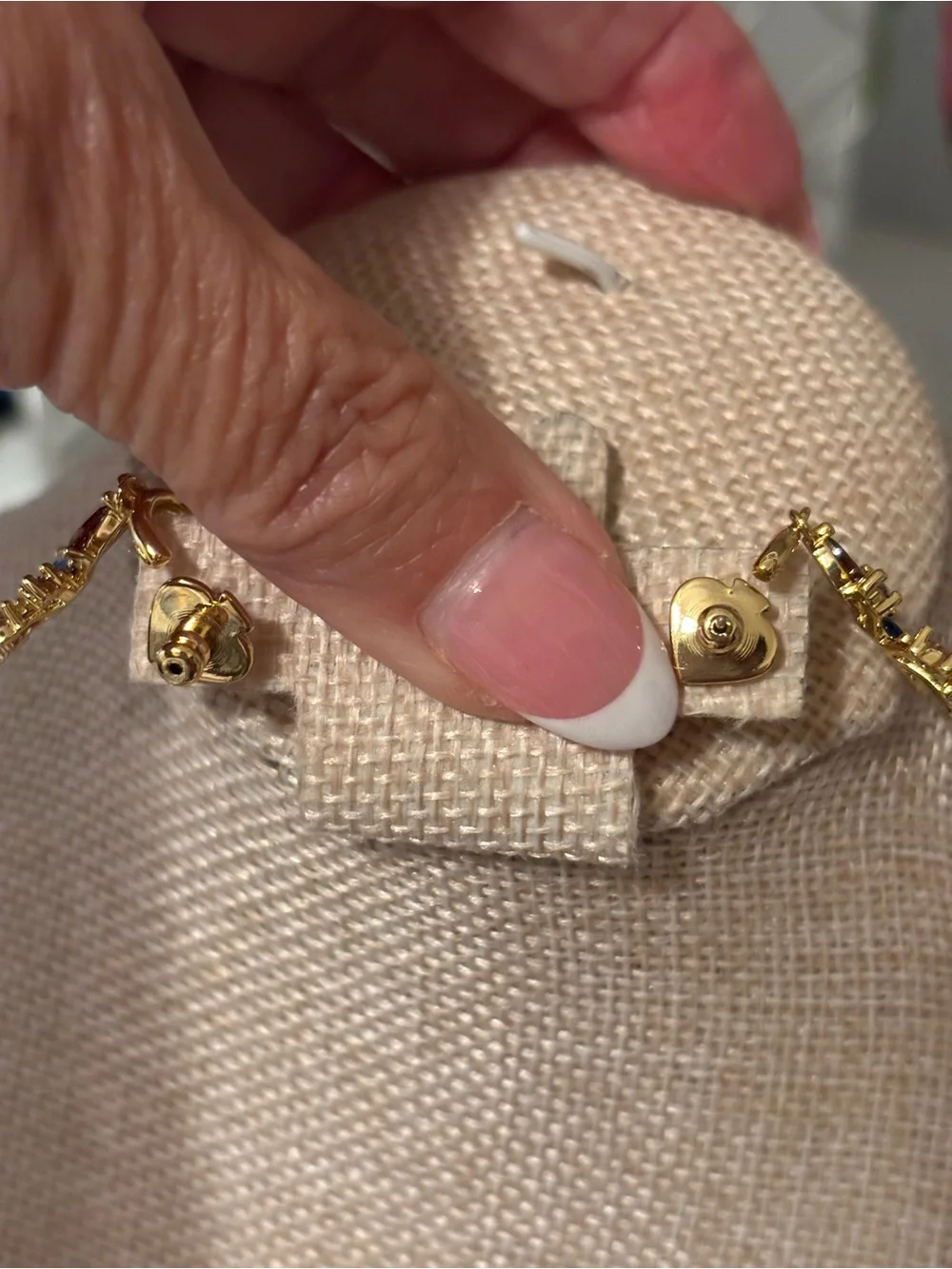 kate spade Gold Multi-Stone Drop Earrings with Red, Blue & Purple Accents